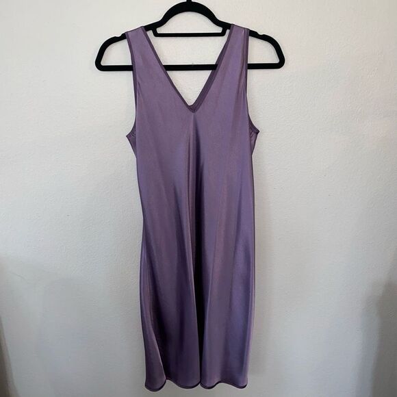 Valerie Stevens Purple Satin Slip - Picture 1 of 5
